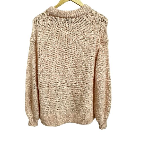 Madewell Baez Pullover Sweater pink‎ white knot size Xs #AC793 $98 - Picture 5 of 5